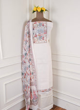 Linen Off-white Cotton Suit